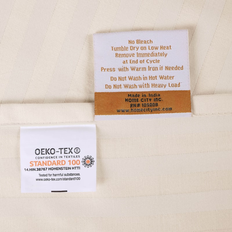 Superior Egyptian Cotton 300 Thread Count Stripe Deep Pocket 4 Piece Bed Sheet Set