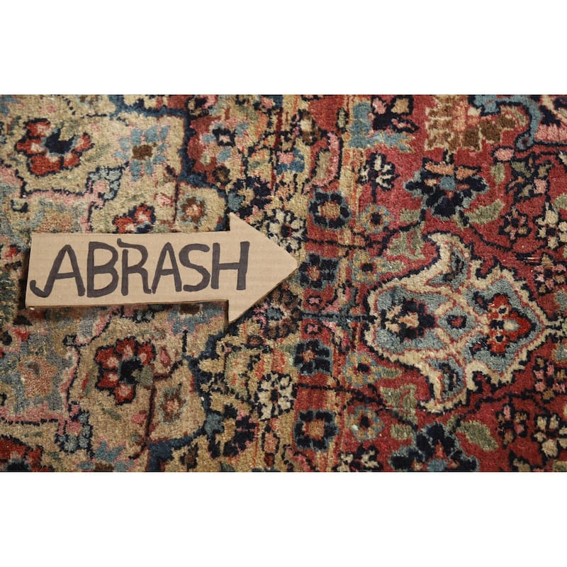 Hand Knotted Oriental 100% Wool Carpet Traditional Medallion Multi-Colored Mashad Area Rug - 5' 4'' X 4' 3''