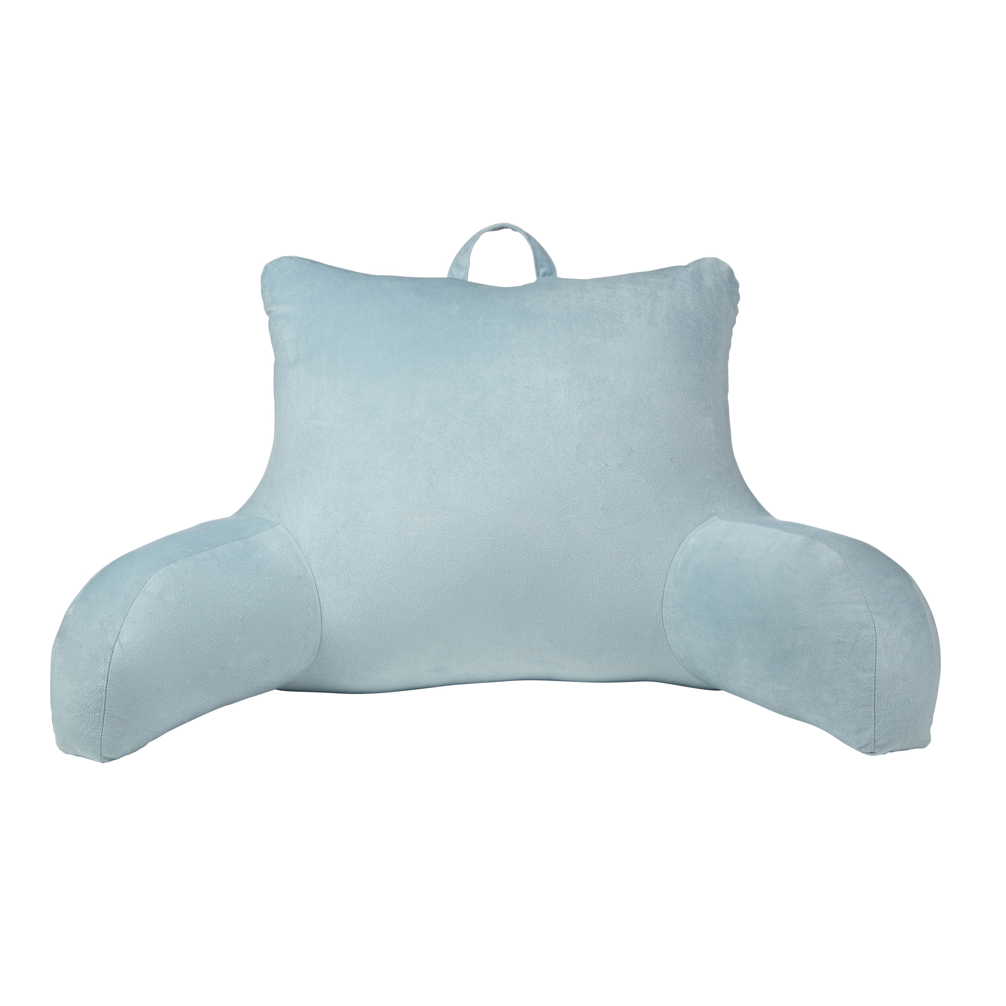Klear Vu Velour Bed Rest Back Support Pillow with Pocket and Handle
