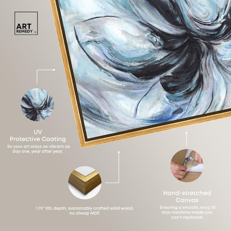Soft Blues Canvas by Art Remedy