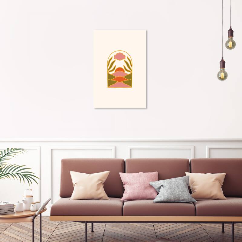 Wynwood Studio Canvas Floral and Botanical A Terrarium Pink and Modern & Contemporary Wall Art Canvas Print