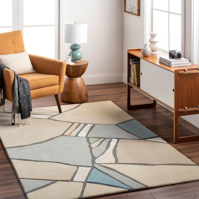 Giana Modern & Contemporary Area Rug - 2' x 3' - Beige/Multi