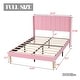 preview thumbnail 33 of 91, Caxkun Upholstered Platform Bed Frame with Wingback headboard