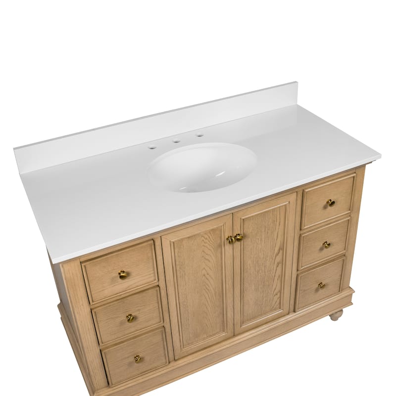 Bella 48-inch Vanity with Engineered White Top