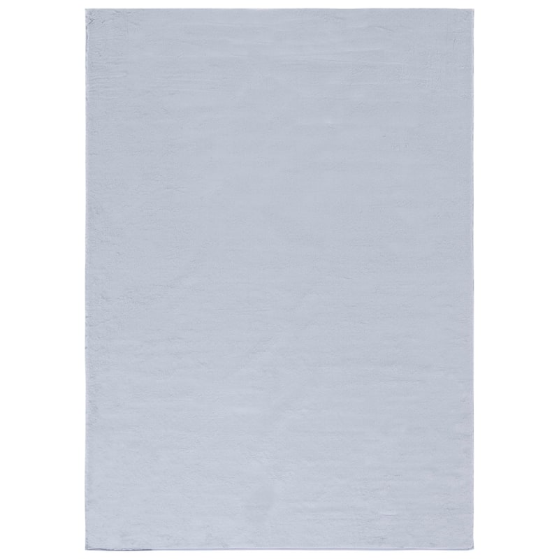 SAFAVIEH Faux Rabbit Auzinda Washable Fur Solid Shag Rug - 3' x 5' - Light Grey