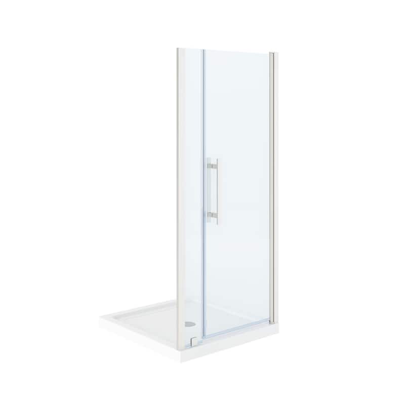 OVE Pasadena Alcove Frameless Pivot Shower Door Kit with Base Pan, 2025