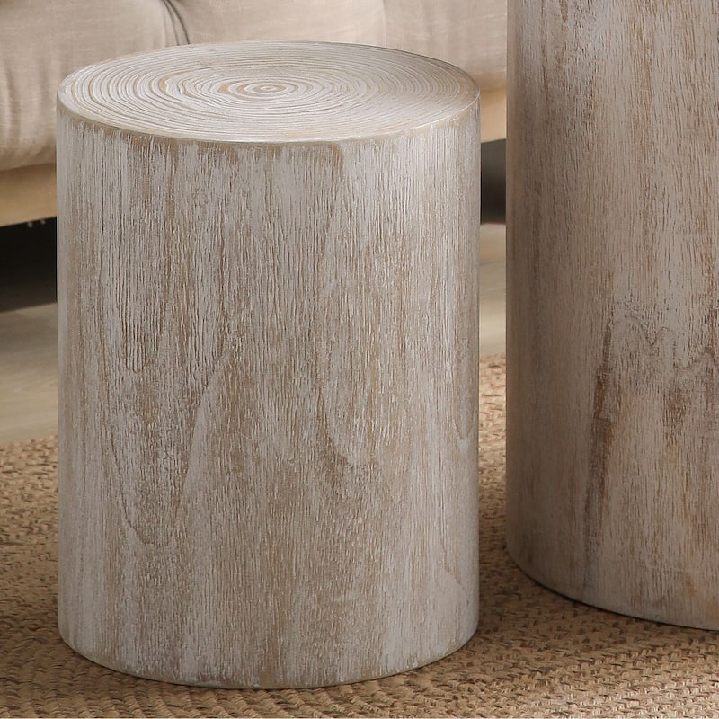 Set of 3, Rounded Wood Coffee Tables