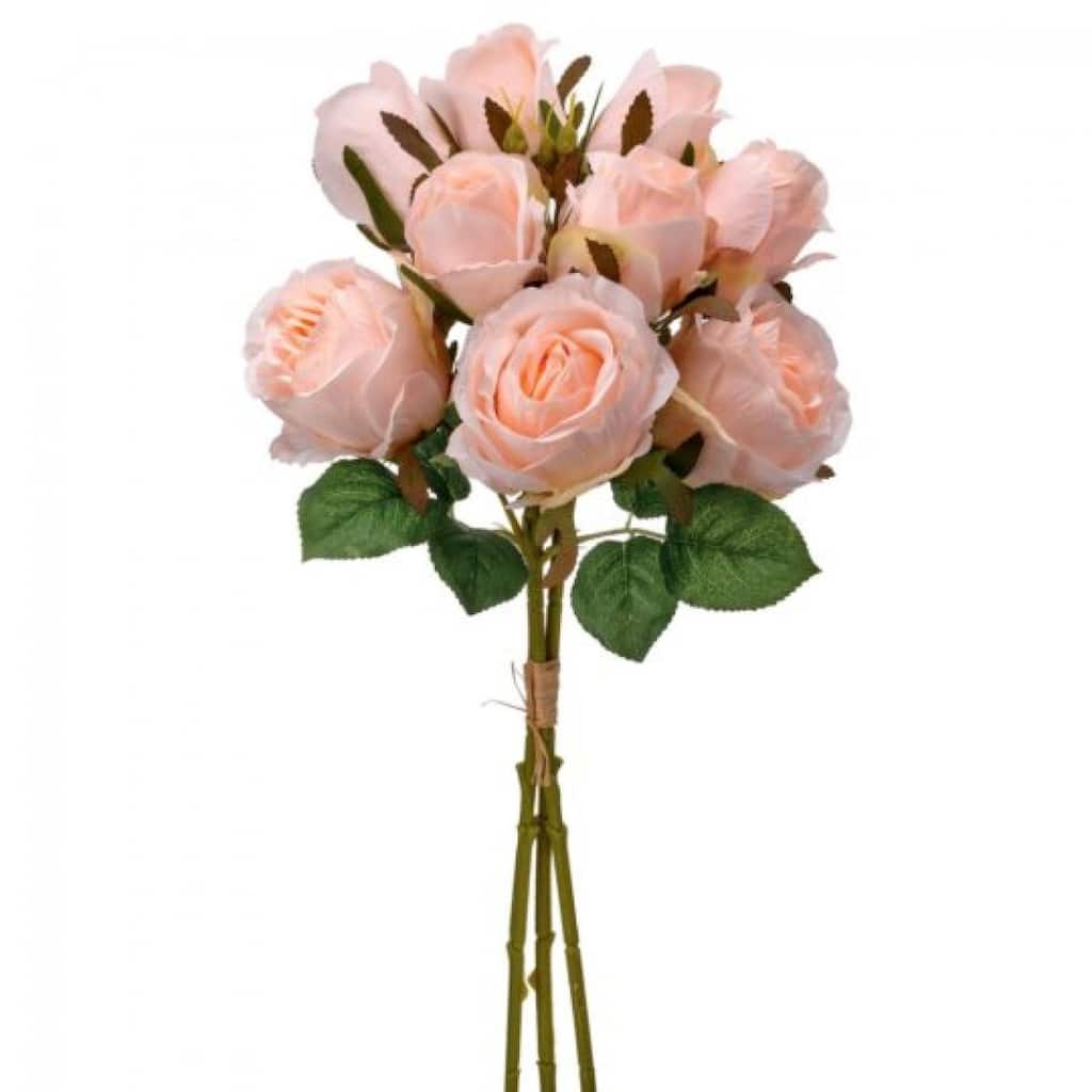 Soft Pink Garden Rose Bouquet Artificial Flower