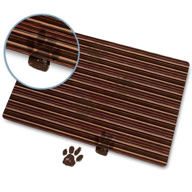 SoHome Smooth Step Striped Machine Washable Kitchen Mat, 24"x35"