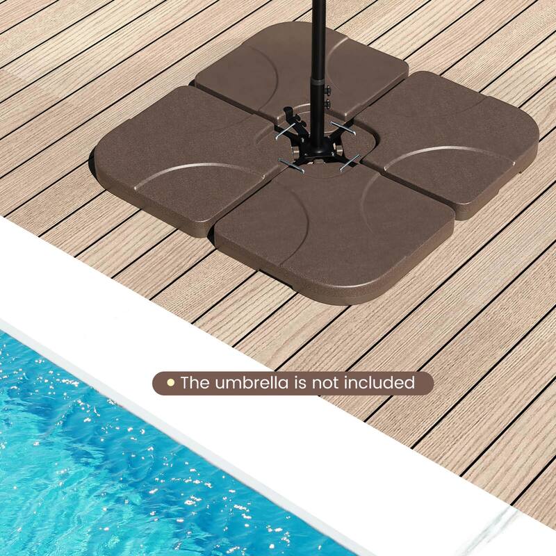 Costway 20" Patio Offset Umbrella Base Stand Water Filled Base Weights - See Details