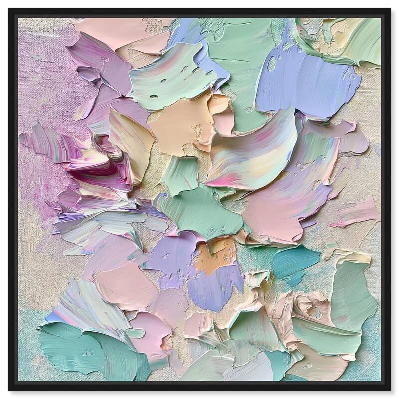 Flowing Mousse II Canvas by Art Remedy - 30" x 30" - Black