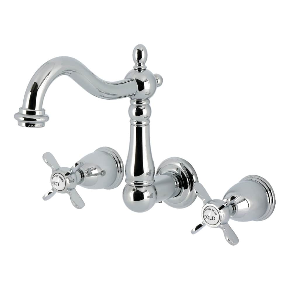 Kingston Brass Essex Double-Handle Wall Mount Bathroom Faucet