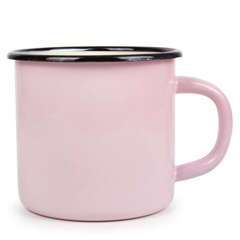 STP-Goods 33.8-oz Purple Rose Enamelware Mug
