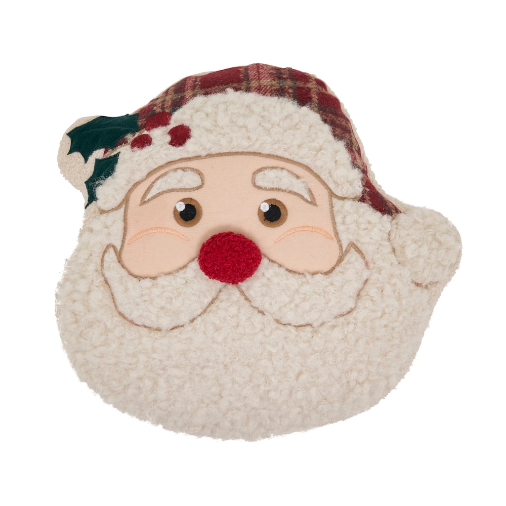 Santa Poly Filled Throw Pillow