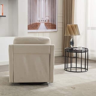 Swivel Upholstered Accent Chair with USB and Magazine Book and Cooper