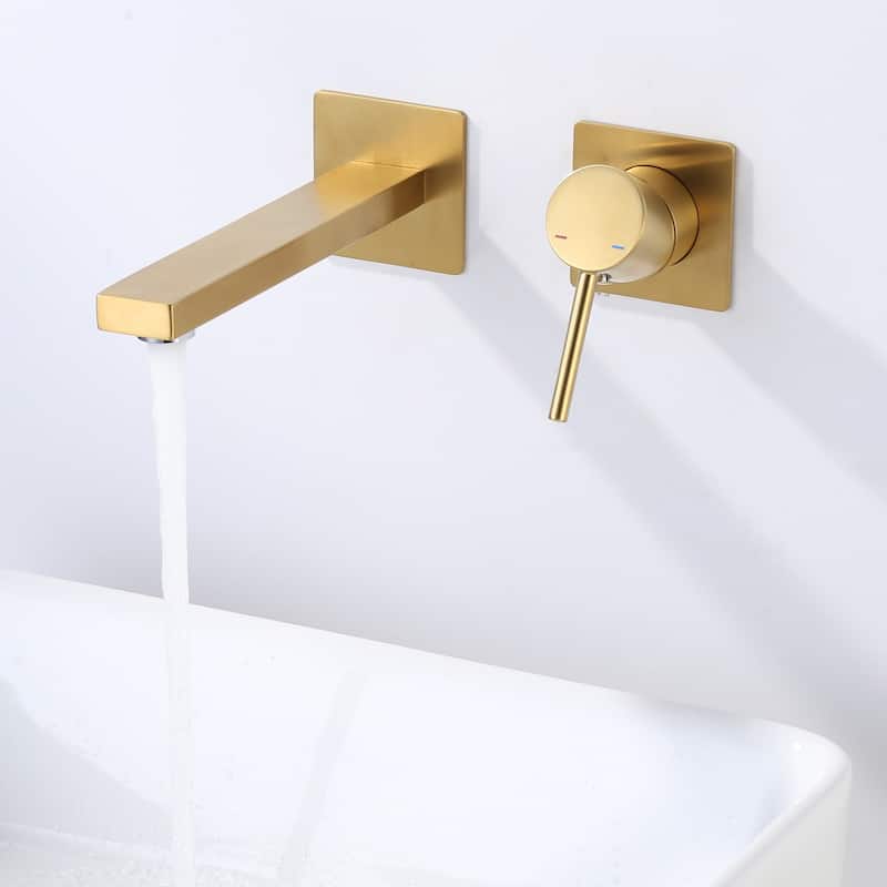 WOWOW Wall Mount Single Handle Bathroom Faucet