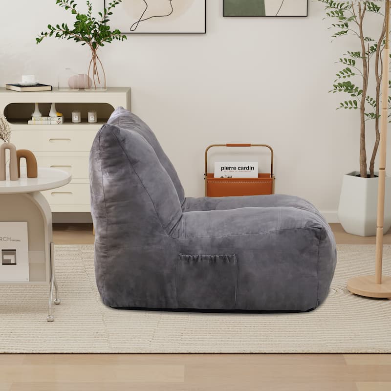 Bean Bag Chair,Lazy Floor Sofa Couch with Pocket