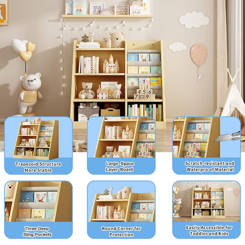 Wooden Toy Storage Organizer Cabinet