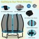 preview thumbnail 6 of 7, Blue and Black Springless Kids Trampoline with Safety Net and Easy Assembly for Indoor and Outdoor Play