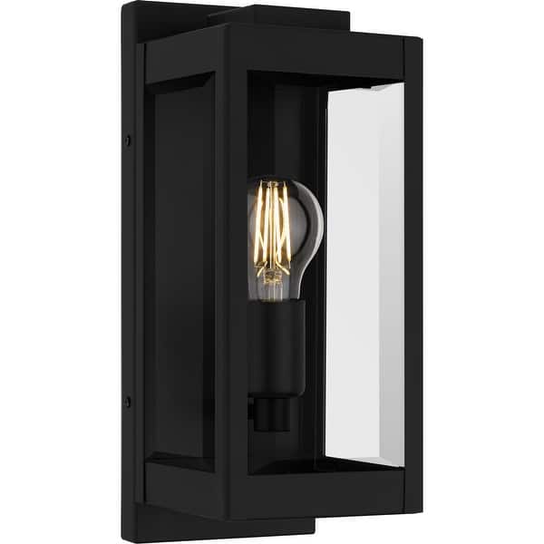 slide 2 of 5, Earth Black Outdoor Wall Lantern from the Eastover Collection