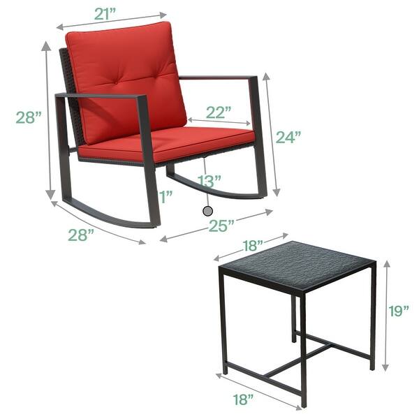 Pyramid Home Decor 3Piece Rocking Bistro Set On Sale Bed Bath