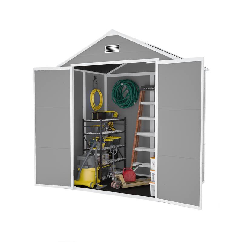 Resin Storage Shed with Lockable Door Weatherproof Garden Shed Tool Shed Pet Shed Rust-proof, UV-proof