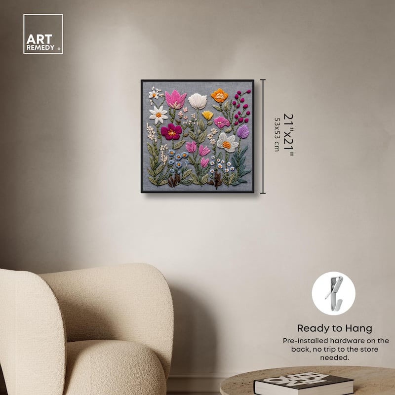 Fabric Flora Canvas by Art Remedy
