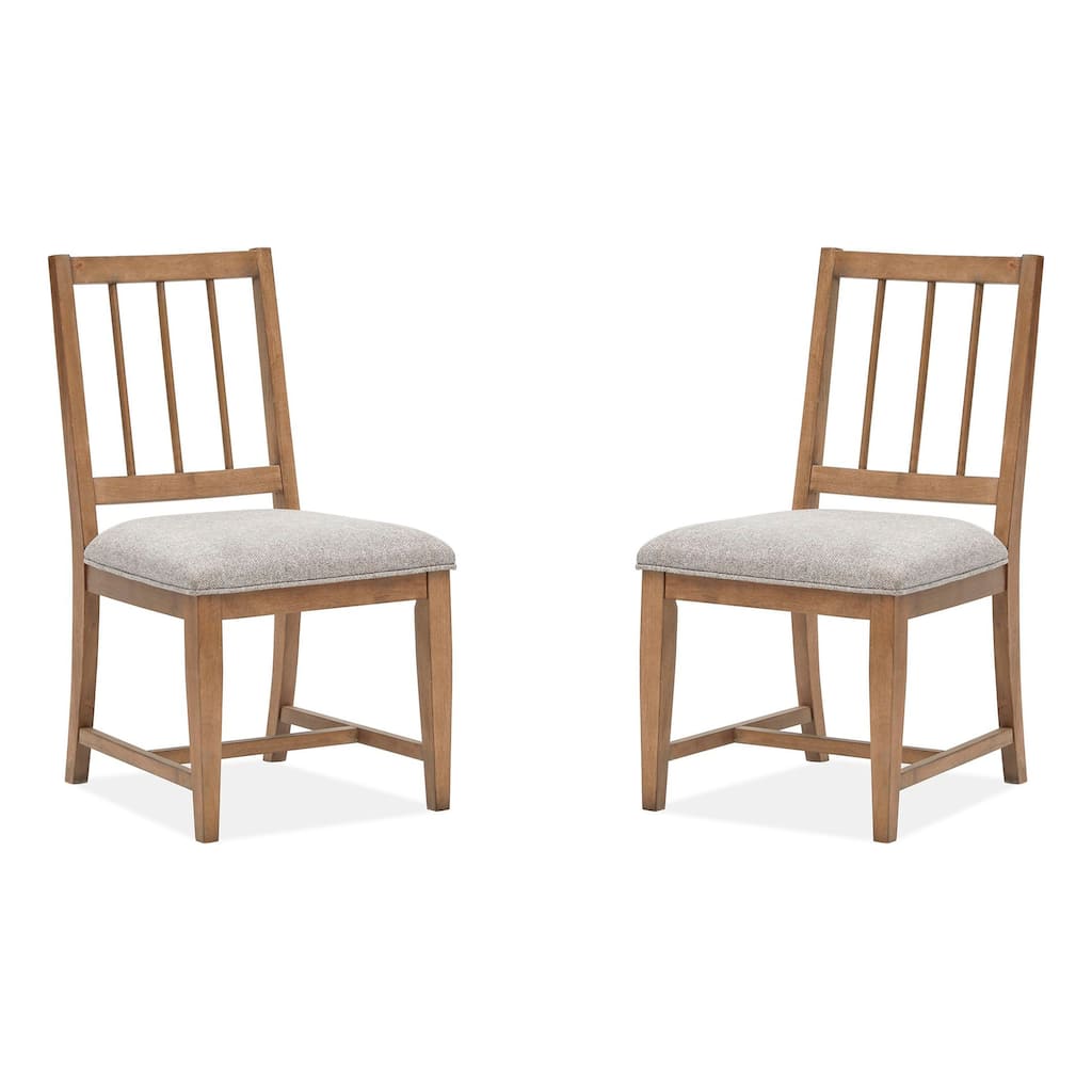 Magnussen Home Lindon Belgian Wheat Upholstered Side Chair Two Pack - 19''W x 22.38''D x 35.5''H