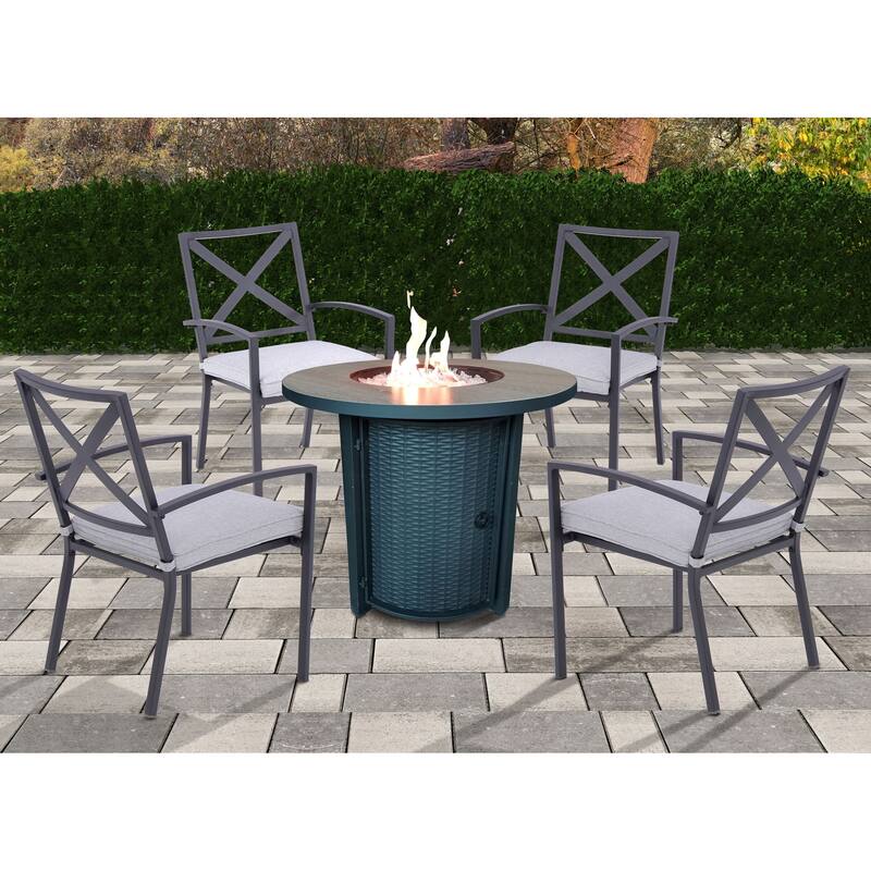 San Marino X-Back Outdoor Dining Chair Set of 2 with Cushions