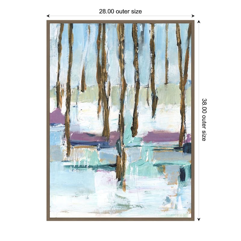 Pastel Forest II by Ethan Harper Framed Canvas Wall Art Print - Sylvie Dark Gold - 28 x 38 in