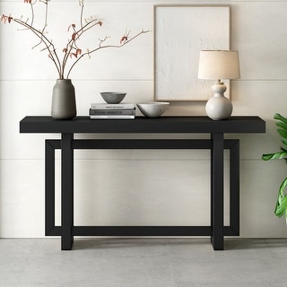 Contemporary Entryway Console Table with Industrial-inspired Concrete ...