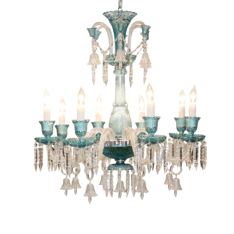 Pasargad Home Elegant Murano-Style Glass Chandelier - 30"D x 32"H