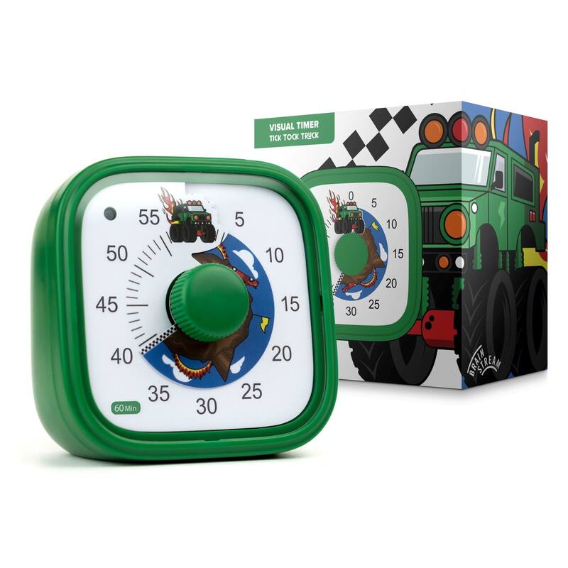 BrainStream Visual Timer - Tick Tock Truck - Green