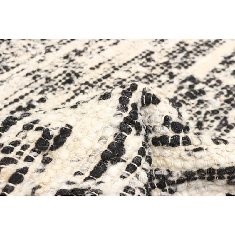 ECARPETGALLERY Braid weave Sienna Cream Wool Rug - 6'1 x 8'10