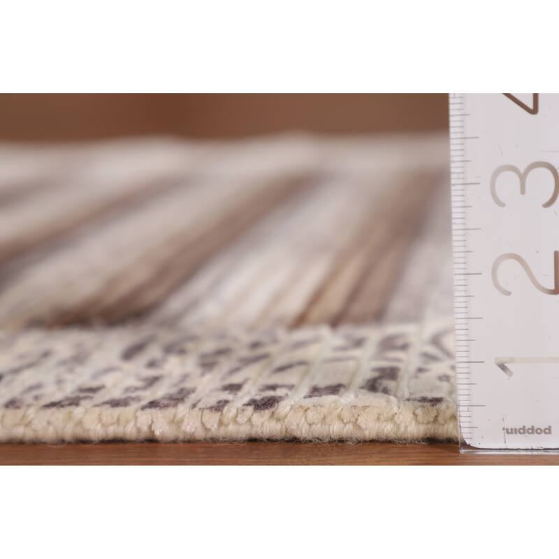 Abstract / Modern Accent Rug Hand-Knotted Wool Carpet - 2'8"x 4'10"