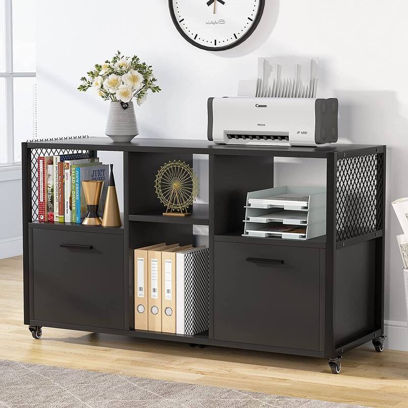 Modern File Cabinet Mobile Lateral Filing Cabinet for Home Office