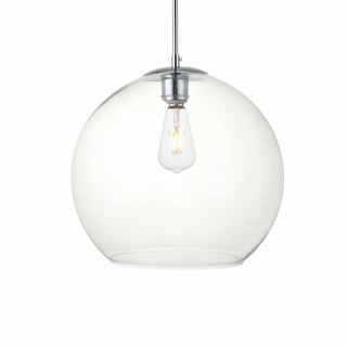 Elegant Lighting Baxter Single Light 14" Wide Pendant with Clear Glass