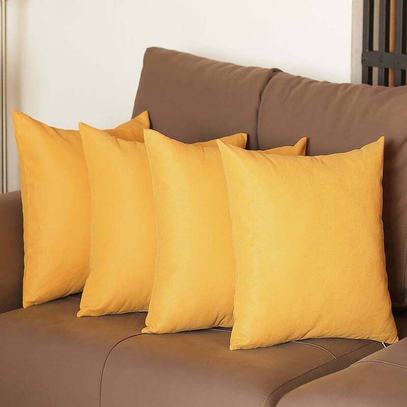 Farmhouse Set of 4 Decorative Throw Pillow Square and Lumbar