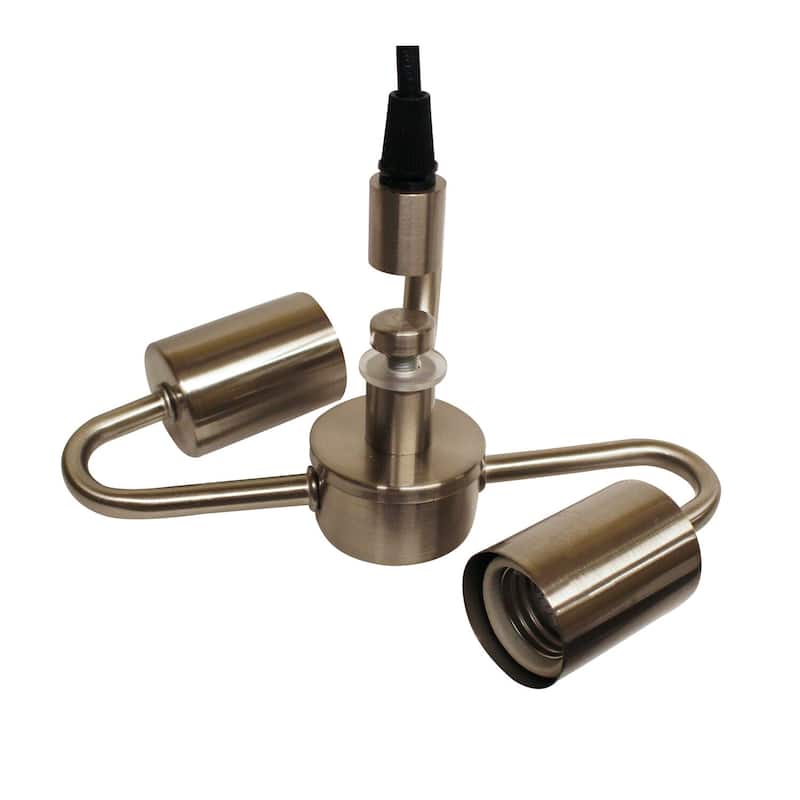 Pendant Light 2-Light Brushed Nickel Vintage Ceiling Fixture - 6.25