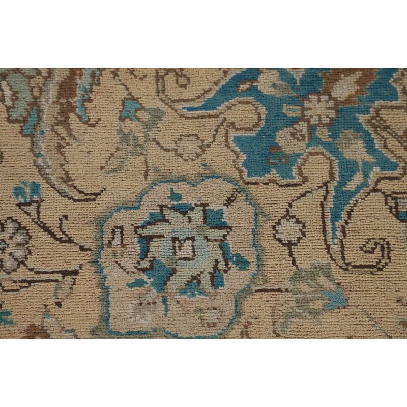 Distressed Tabriz Persian Vintage Area Rug Handmade Wool Carpet - 6'8"x 10'2"