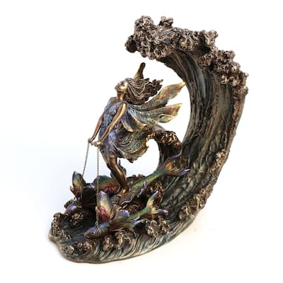10.43" H SURFER'S DREAM BY JOSEPHINE WALL Cold Cast Bronze - 6.3"x9.84"x10.43"