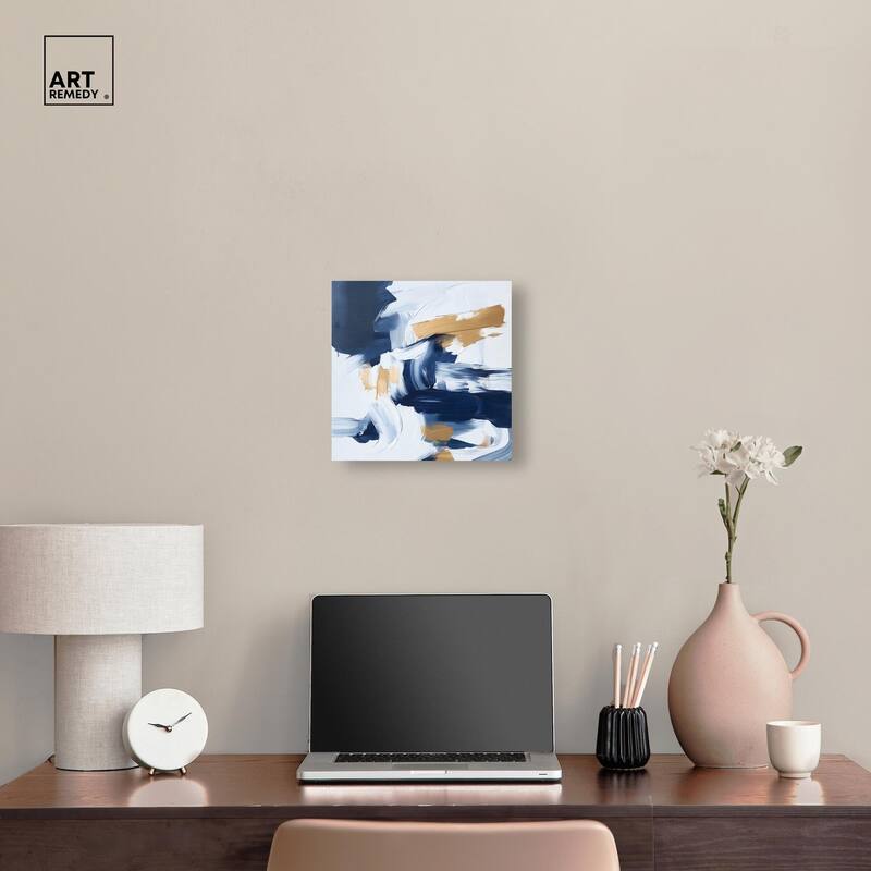 Azure and Gold Canvas by Art Remedy, Gallery Wrapped