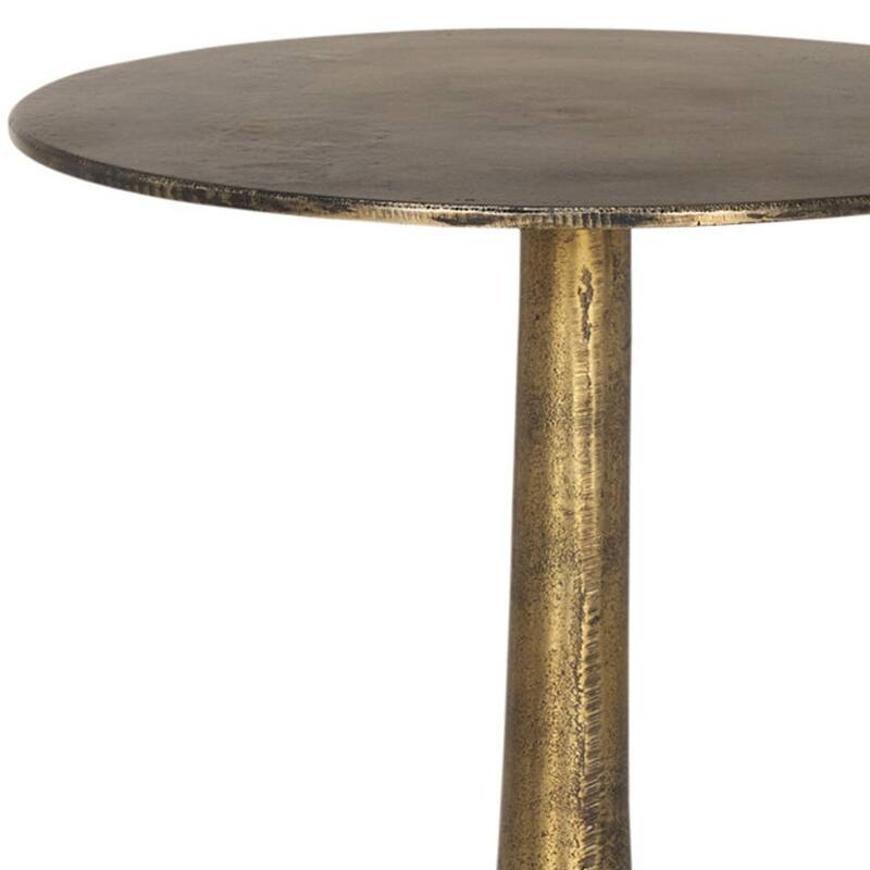 HomeRoots 13" Gold Iron and Metal Tray Table - 12.75 in. x 20.25 in. x 12.75 in.
