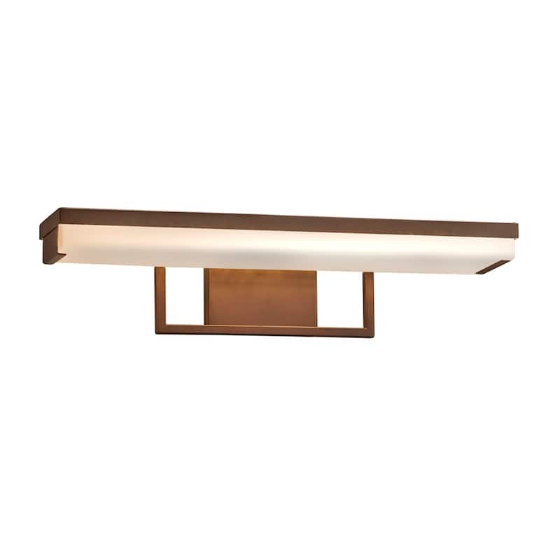 Justice Design Fusion Elevate 20-inch Linear LED Wall/Bath, Opal Shade