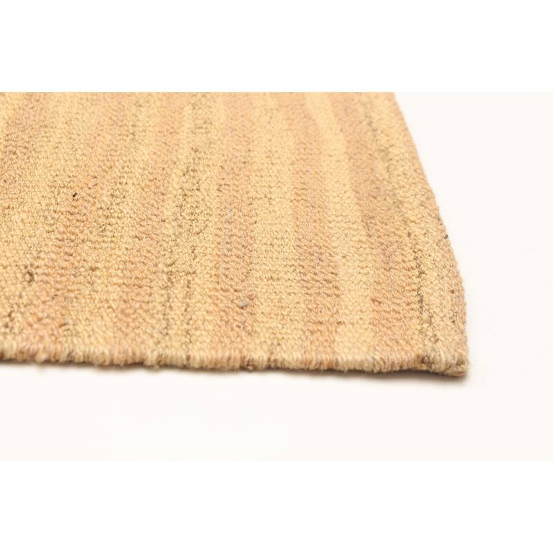 ECARPETGALLERY Flat-Weave Ankara FW Beige Wool Kilim - 5'5 x 8'4