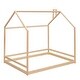 preview thumbnail 10 of 20, Full Size House Bed with Playhouse Design, Sturdy Pine Wood Frame for Kids' Fun and Comfortable Sleep