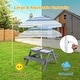 preview thumbnail 9 of 9, Kids Picnic Table Set with 3 Removable Bins - 38" x 30" x 21"(L x W x H)