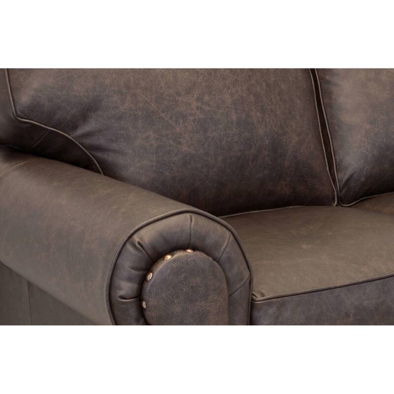 Made in USA Raval Top Grain Leather Sofa, Loveseat and Chair Set