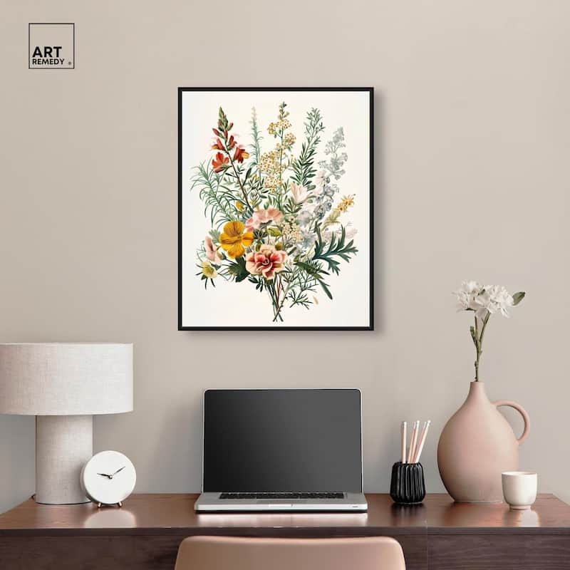 Quaint Bouquet Canvas by Art Remedy