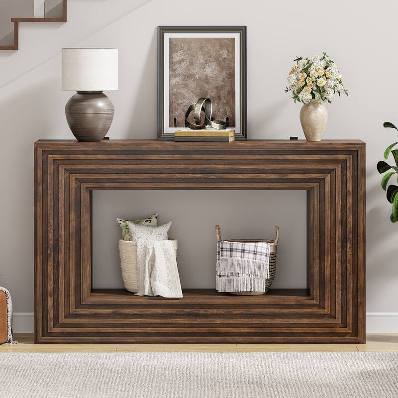 Moasis Modern Console Table Narrow Behind Couch Table for Living Room and Hallway